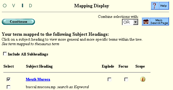 Your term mapped to the following...