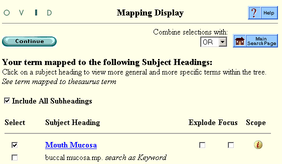 Your term mapped to the following...