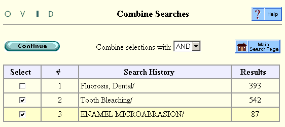 Combine Searches