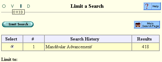 Limit a Search