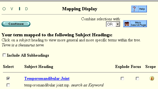 Your term mapped to the following...