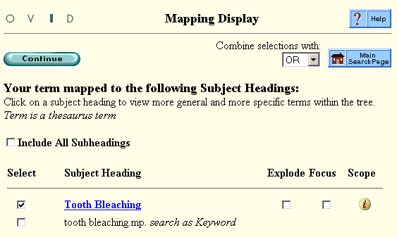 Your term mapped to the following...